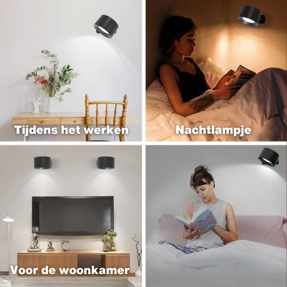 Draadloze 360° oplaadbare wandlamp