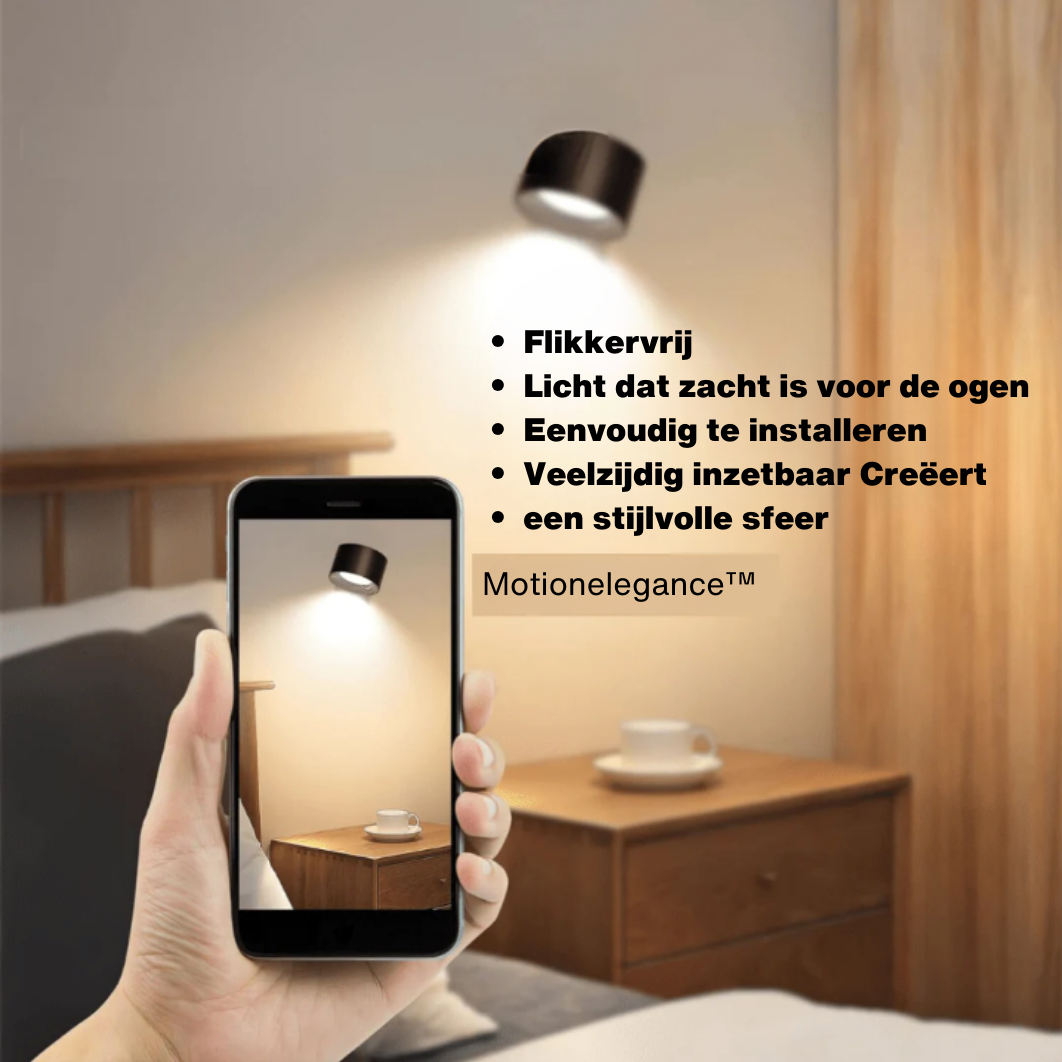 Draadloze 360° oplaadbare wandlamp