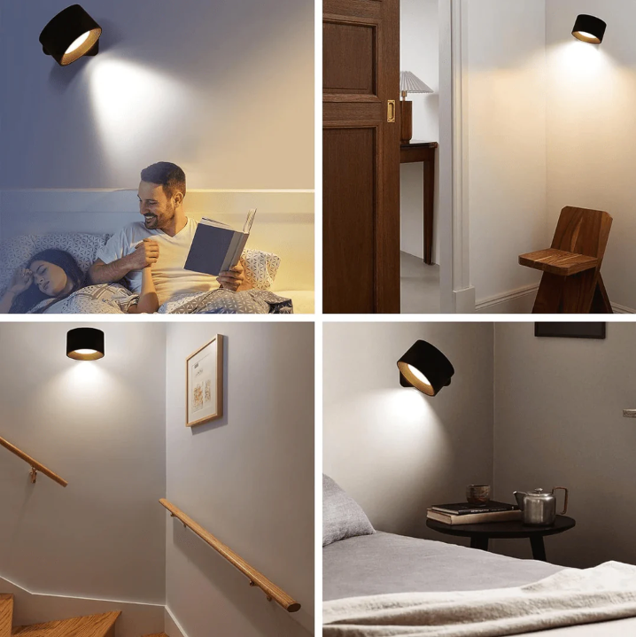 Draadloze 360° oplaadbare wandlamp